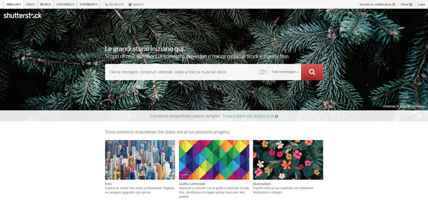I migliori siti per immagini senza copyright: Shutterstock