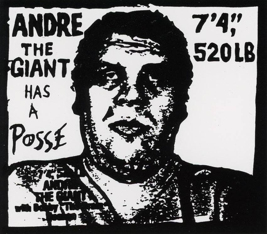 Andre the Giant Has a Posse di Obey-Sticker art