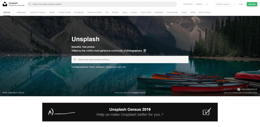 siti dove trovare e scaricare foto gratis: Unsplash